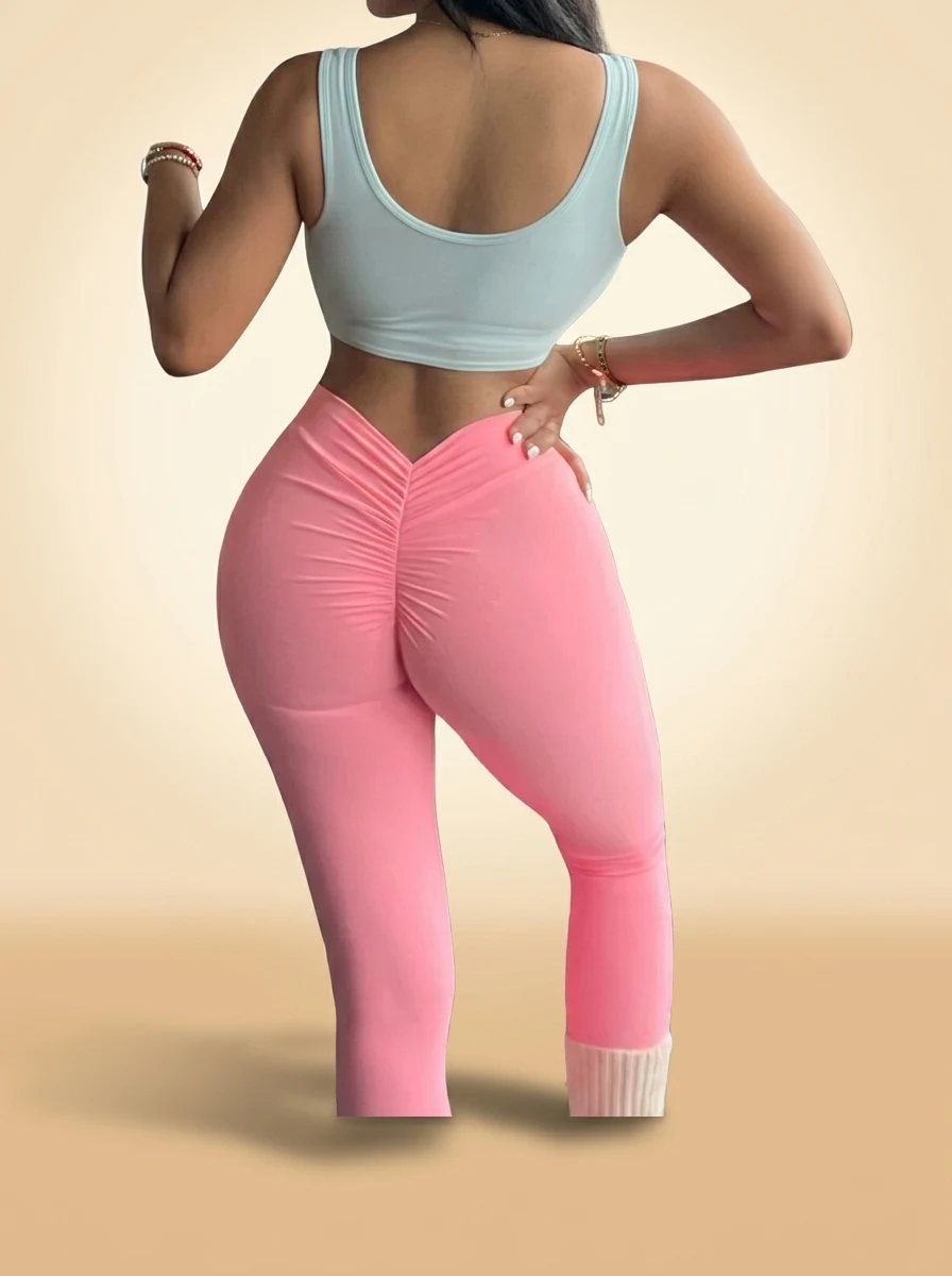 Walundi yoga leggings — Women's High-Waist Peach Hip Fitness Pants XL New Hot Style Stretch Yoga Sweat-Absorbing S