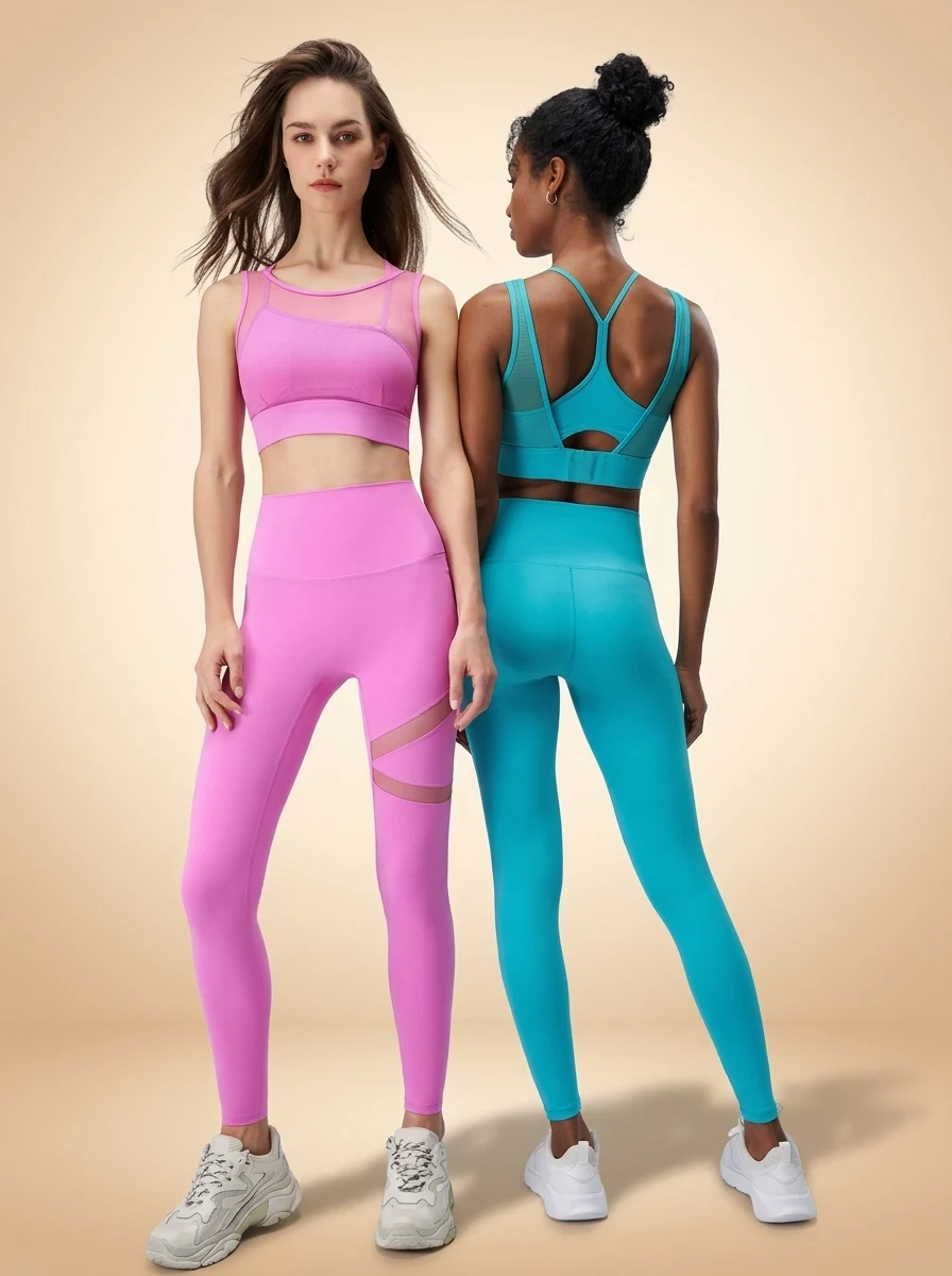 Walundi matching sets — Yoga Set Women's New Style Plus Size Yoga Suit Backless Solid Pattern Two Piece Fitness Sp