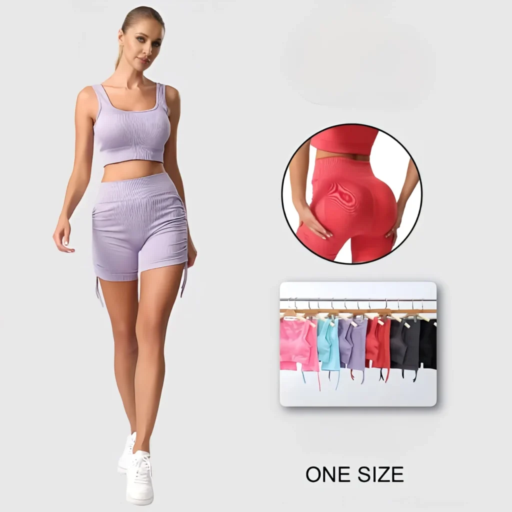 Wholesales Women Seamless High Elastic Gym Short Yoga Set Sportswear Workout Clothing