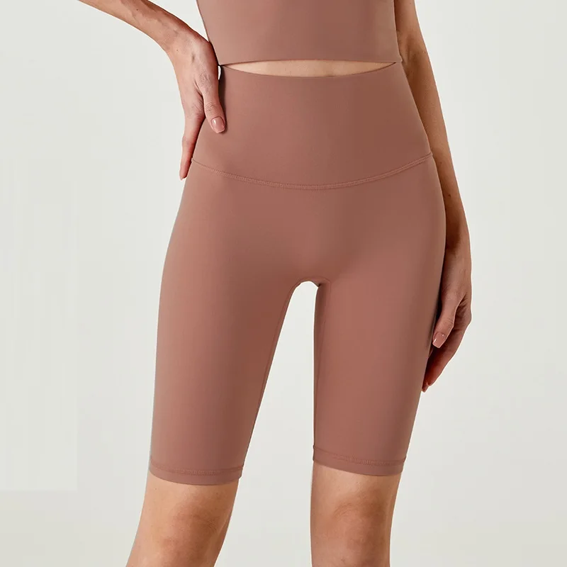 Newest Colour Custom Logo Wholesale Lightweight High Waist Women Workout Yoga Leggings Sports Fitness Yoga Shorts - Image 5