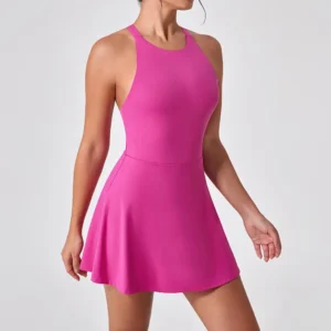 One-piece Yoga Skirt New Style Hip Lift Yoga Beginners Exercisers Crew Neck Weight Loss Scrunch Butt Workout Clothes