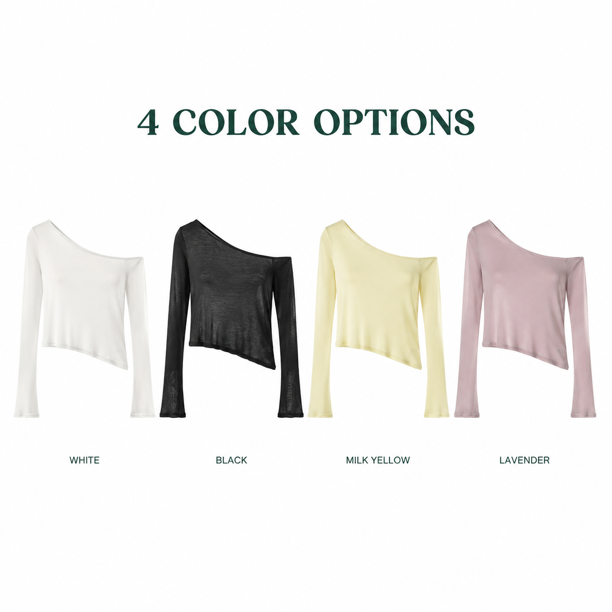 Eco-Friendly Yoga Wea Asymmetric One Shoulder Long Sleeve Yoga Top Draped Hem Fitted Ready to Ship Multi Color Fitness Wholesale - Image 3