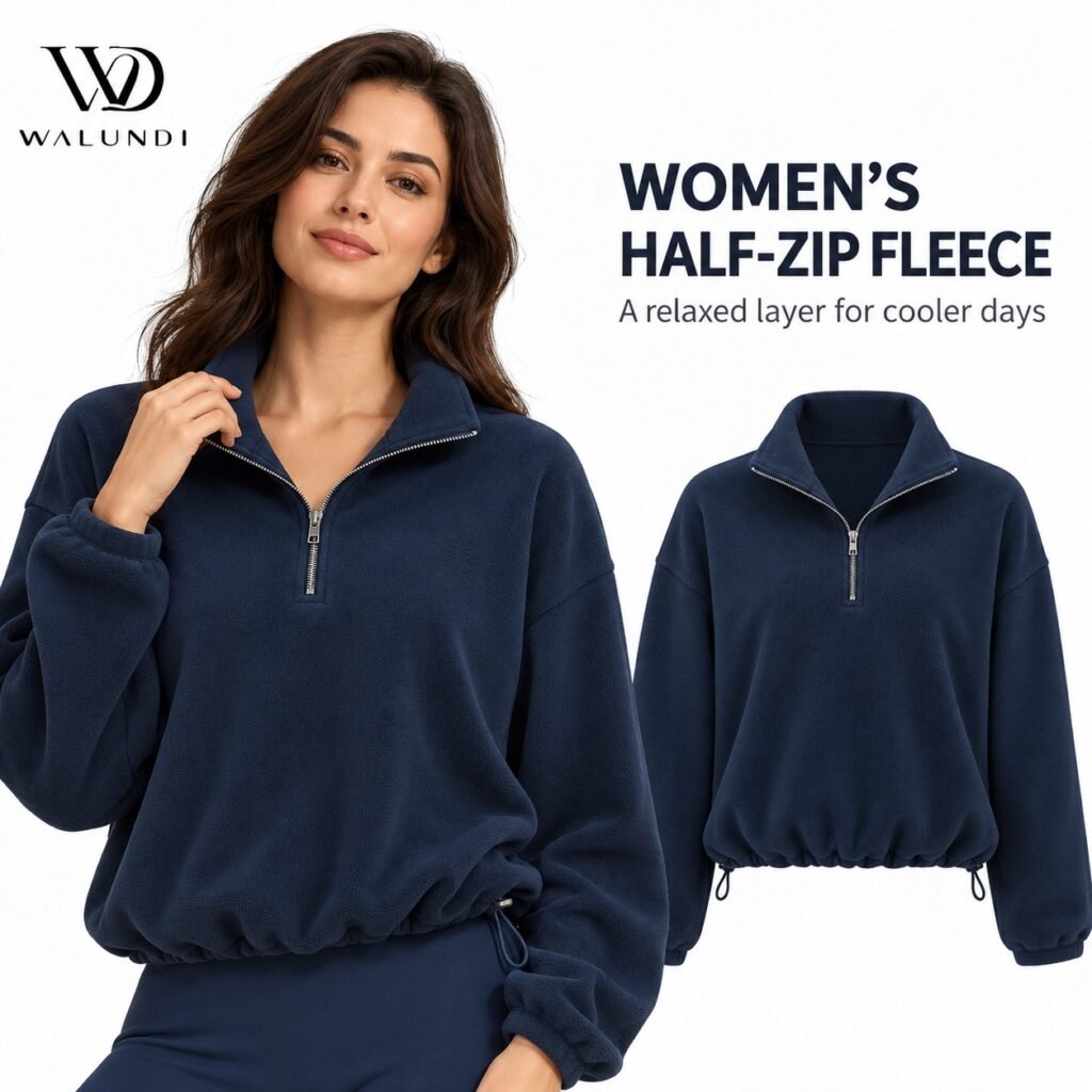 Color Block Sherpa Fleece Stand Collar Half Zip Loose Warm Sports Pullover Ready to Ship Multi Color Wholesale